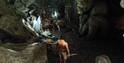 Risen 2 Get to Pirates' Camp - Facing the Grave Spider at the cave and finding an opening to get past it (or fighting it)