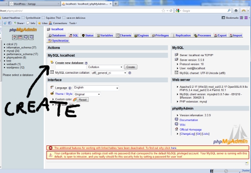Enter WordPress and select utf8_unicode_ci