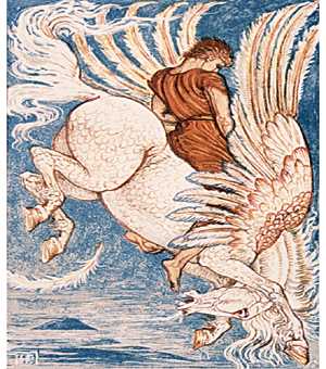 Pegasus, the winged steed of Greek Mythology