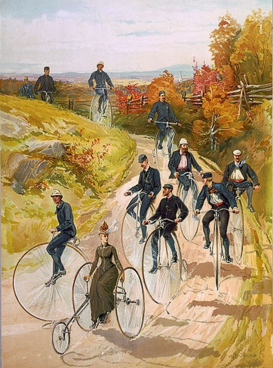 Bicycling in 1887.