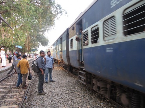 Waiting train at Angadippuram