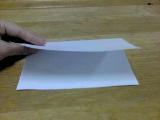 white card: fold into half