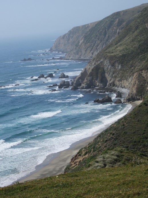 Looking north, up toward Tomales Point