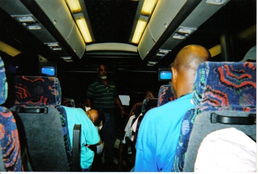 "The buses are coming, the buses are coming," was the battle cry of the people