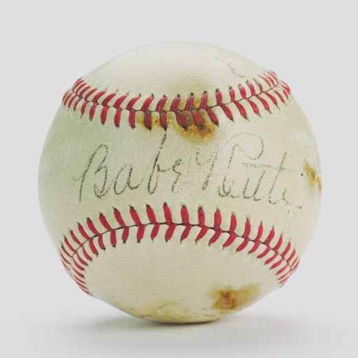 A  baseball signed by Babe Ruth