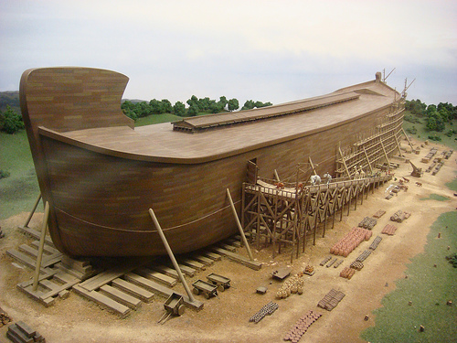 There is no technology that can achieve the same feat that Noah achieved.  It's like making a football stadium buoyant.