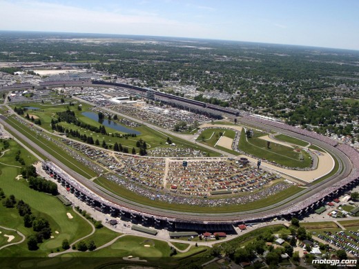 Aerial view of the Indianapolis Motor Speedway