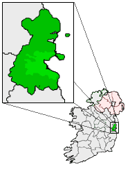Map location of Dublin, Ireland 