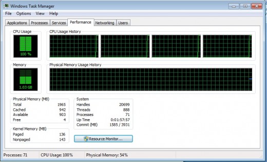 Check the task manager to see if a program or process is using up too much resources