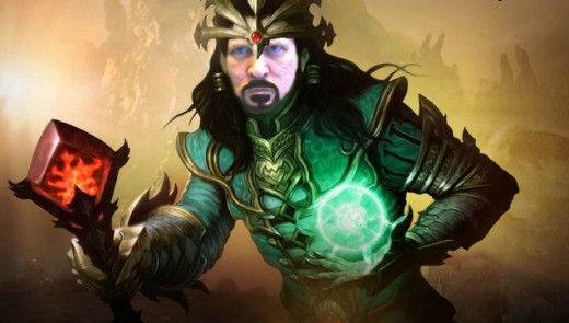Me photoshopped into a Diablo 3 Wizard