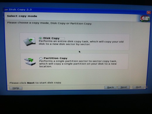You Can Choose Between Full Disk Copy or Specific Partitions