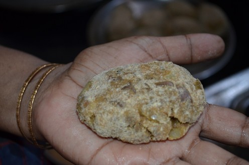 Flatten the same before frying