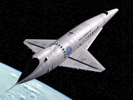 The Pan Am Space Clipper from 2001: A Space Odyssey