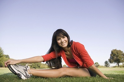 Do exercise your "face muscle" while doing the stretching...yes, smile happily...
