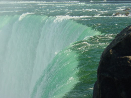 The Power of the Niagara River as it goes over the Horseshoe Falls