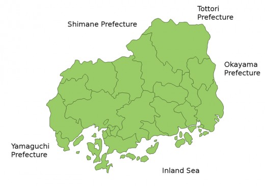 Map of Hiroshima Prefecture