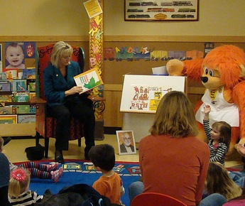 Your local library has story time for parents and preschoolers together.