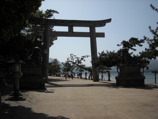 Entrance to Itsukushima Shrine.