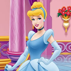 Cinderella in her ball gown