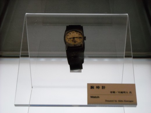 A watch inside the Peace Museum.