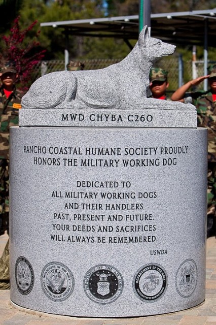 Military Working Dog Memorial in Encinitas.