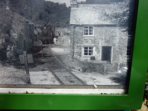 An old photograph showing the complete disregard for public safety in the days when the railway was running along its little branch lines. This is the halt at Helland Bridge on the long lost Wenford line.