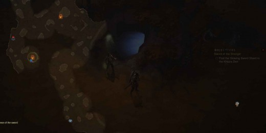 Diablo 3 Location of Glowing Sword Shard Within the Khazra Den