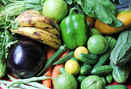 Fresh fruits and vegetables for constipation relief