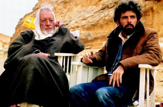 Alec Guinness with George Lucas
