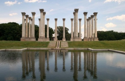 Capitol columns and reflecting pool