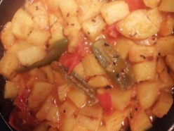Potato curry with 5 seeds (Aaloo Panchforan)