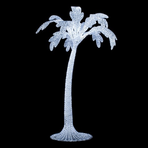 Bright White LED Light Up Artificial Palm Tree