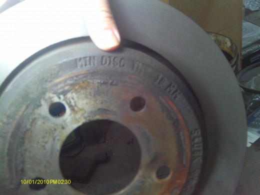 check each rotor for the manufacturer's specifications for thickness stamped on the rim.