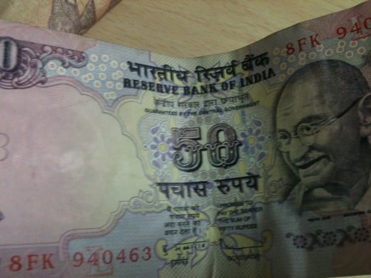 Rupee 50 note INR