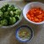 Cut up the vegetables and chop the garlic cloves. Cut up the vegetables and chop the garlic cloves.