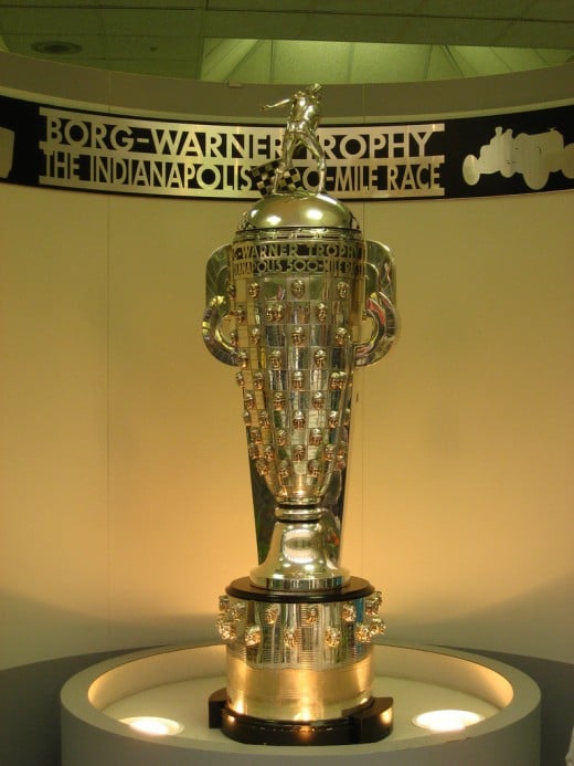 The Borg-Warner trophy bears the images of the winners of the Indianapolis 500.