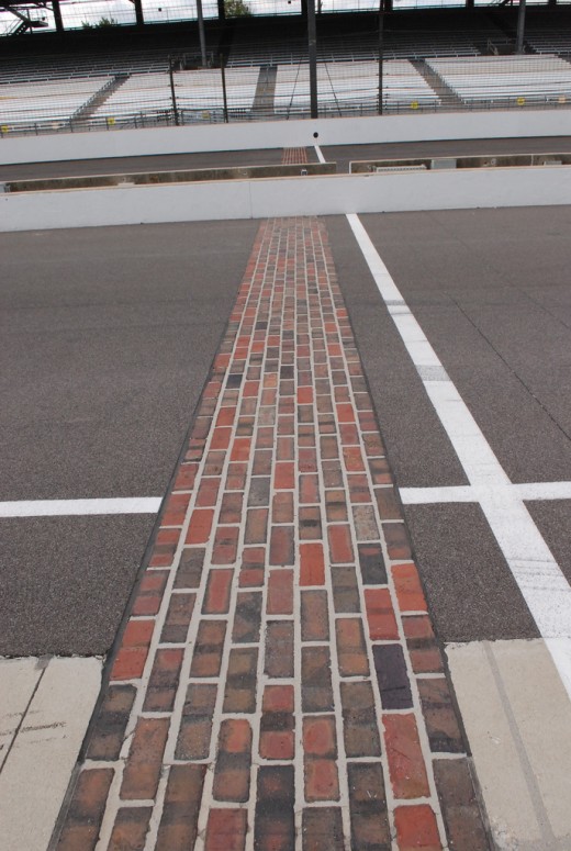 The last remaining bricks from the track surface.