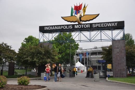 The entrance to the Indianapolis Motor Speedway
