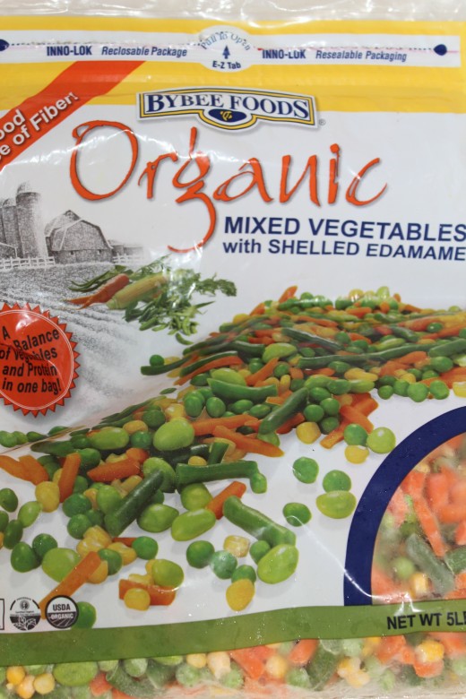 Frozen organic vegetables can save time and sometimes the only option.