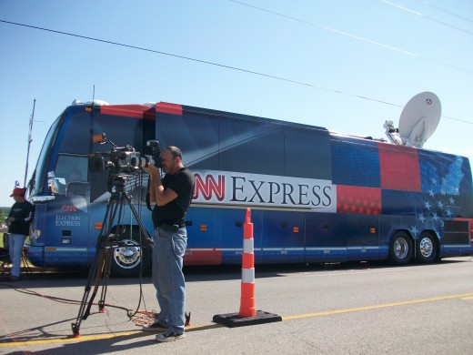 There was much media presence. 