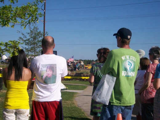 People wore T shirts with all kinds of messages of hope and remembrance.