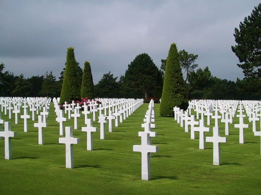 Omaha Beach Cemetery, aka: World War II Normandy American Cemetery and Memorial, near Colleville-sur-mer in Normandy, France