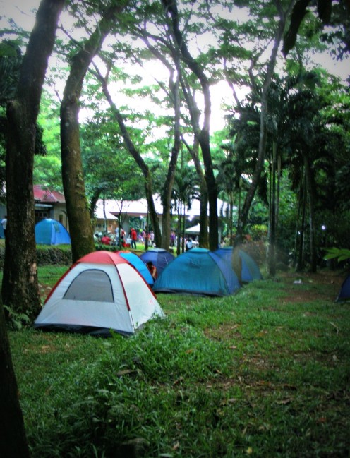 Camping Site at the Panguil Eco Park. Tents are available for rent.