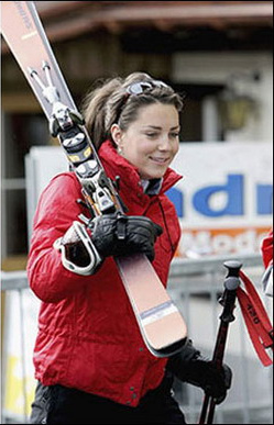 "HITTING THE SLOPES?" NO PROBLEM FOR  AN ATHLETIC PRINCESS LIKE KATE.
