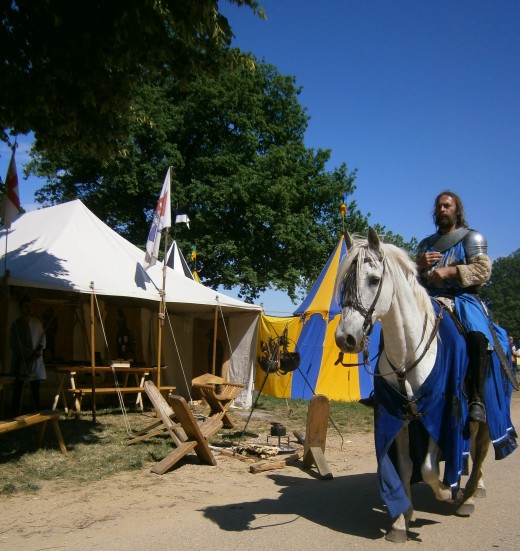 A kniggit passes our tent. 