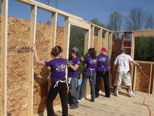 Habitat for Humanity recently held a "Women Build Week" for women to build homes for other women, often single mothers.