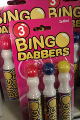 Markers used to mark spaces on Bingo cards