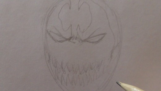 Draw some of the Spawn mask insignia.