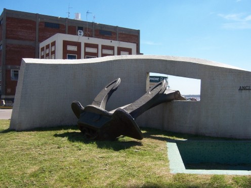 Anchor of the Graf Spee exhibited at the port of Montevideo