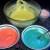 Add red and blue food coloring to cake mix.